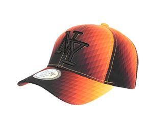 Hip Hop Honour Casquette NY Orange et Noire Design Seventies Original Baseball Heptys - Taille Unique - Orange