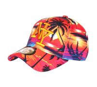 Hip Hop Honour Casquette NY Orange Palmiers Look Tropical Copaka Baseball - Taille Unique - Orange