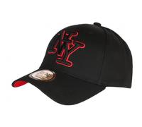 Hip Hop Honour Casquette NY Rouge et Noire Classe Visiere Baseball Broadwyx - Taille Unique - Rouge