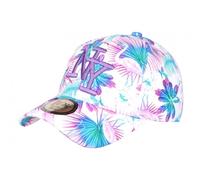 Hip Hop Honour Casquette NY Tropicale Violette et Blanche Fleurs Exotiques Baseball Bali - Taille Unique - Violet