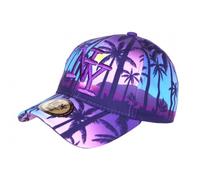 Hip Hop Honour Casquette NY Violette Bleue Tropicale Palmiers Copaka Baseball - Taille Unique - Violet