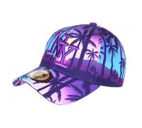 -Hip Hop Honour-Casquette NY Violette Bleue Tropicale Palmiers Copaka Baseball - Violet Taille unique