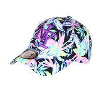 Hip Hop Honour Casquette NY Violette et Noire Fleurs Tropicales Baseball Bali - Taille Unique - Violet
