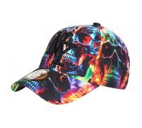 -Hip Hop Honour-Casquette Tête de Mort Orange Bleue Originale NY Baseball Skull - Orange Taille unique