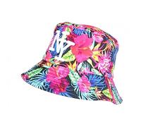 Hip Hop Honour Chapeau Bob NY Fleurs Roses et Bleues Exotiques Bali - Taille Unique - Rose