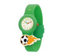 HIP HOP HWU1318 Montre pour enfants PintaSTIC! cadran multicolore blanc mouvement seulement temps - 3 aiguilles quartz et bracelet silicone vert