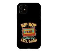 Hip Hop Makes Me Feel Good Retro Cassette Graphique Coque pour iPhone 11