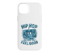 Hip Hop Makes Me Feel Good Retro Cassette Graphique Coque pour iPhone 14 Plus