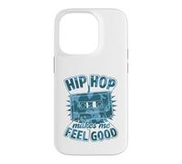 Hip Hop Makes Me Feel Good Retro Cassette Graphique Coque pour iPhone 14 Pro
