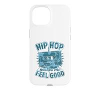 Hip Hop Makes Me Feel Good Retro Cassette Graphique Coque pour iPhone 15
