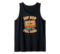 Hip Hop Makes Me Feel Good Retro Cassette Graphique Débardeur