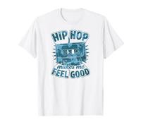 Hip Hop Makes Me Feel Good Retro Cassette Graphique T-Shirt