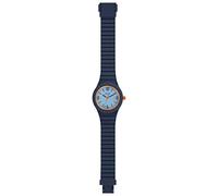 Hip Hop, Montre Homme Xman 3.0 Collection HWU1083 - Only Time - Mouvement à Quartz 3H - Bracelet Silicone - Fermeture Bouton de Sécurité - Bleu Denim