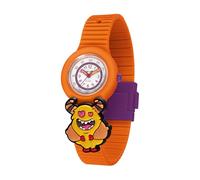 HIP HOP Montre pour enfant, collection PINTASTIC!, mouvement à quartz analogique, résistant à l'eau jusqu'à 50 mètres, bracelet en silicone, longueur réglable, idées cadeaux pour enfant, orange., 32