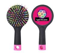 Hip Hop Music Life Is Real and Colorful Salon Brosse à cheveux démêlante Base coussin