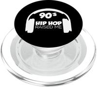 Hip Hop Music Raised Me Cool Retro 90's Rap Lover PopSockets PopGrip pour MagSafe