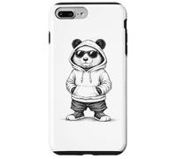 Hip Hop Panda in Sweat à Capuche avec Lunettes de Soleil Style Swag Coque pour iPhone 7 Plus/8 Plus