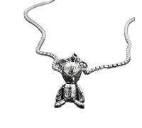 Hip Hop Personnalité Graffiti Ours Pendentif Collier Charme Mode Alphabet Animal Hommes Femmes Bijoux Accessoires Cadeaux 1 pièce (ize : 70 cm)