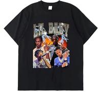 Hip Hop Rapper Lil Baby Men 90s Vintage Graphic s Cotton Simple Trend Harajuku Tee Manches Courtes(XX-Large)