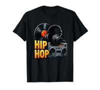 Hip Hop Rappeur Vinyle Boombox Rétro Old School T-Shirt