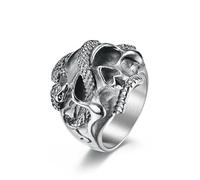 Hip Hop serpent tête de mort Punk bague unisexe à la mode bague Saint-Valentin loisirs vacances anniversaire bijoux personnalisé fierté anneaux