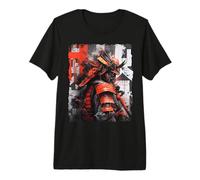 Hip hop Urbain Y2K Vintage Hipster Edgy Streetwear Samouraï T-Shirt Haut de Gamme