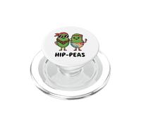 Hip-Peas Jeu de Mots Humoristique rétro avec Signe de Paix PopSockets PopGrip pour MagSafe