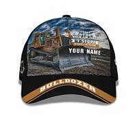 Hip Pop Casquette Bulldozer Je Ne M'Arrête Pas Quand Je suis Fatigué, Je M'Arrête Quand J'Ai Fini Casquette Unique Casquette Baseball Réglable Golf Casquette pour Camping, Adolescent, Extérieur