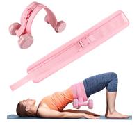 Hip Thrust Ceinture Lestée Musculation, Ceinture de Musculation pour Hanches, Hip Thrust Belt Réglable pour Exercices des Hanches, Pont Fessier, Planche HaltèRes Rose