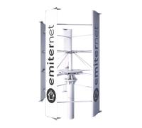 Hipar HIP-TURBINA2800 Turbine éolienne de 2800W, système de fonctionnement On Grid/ Off Grid, dimensions : diamètre 2,9m, hauteur 4m, poids total 185kg.