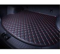 HIPATU Cuir Tapis Coffre Voiture pour Golf 8 | Golf GTE/Golf GTI/Golf GTD/Golf Clubsport, Antidérapant Imperméable Protection Coffre Cargaison Doublure Accessoires Intérieurs,Black+Red