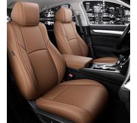 HIPATU Protection de Siège en Cuir Imperméable pour Renault Kadjar 2016-2023, Ensemble Complet de Housses de Siège de Voiture sur Mesure Avant et Arrière,D-Brown