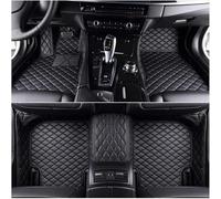 HIPATU Tapis Sol Voiture Cuir pour MG ZS 2017-2023 2024 2025 Hybrid, Imperméable Antidérapant Personnalisé Voiture Avant Arrière Protection Plancher,Black