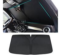 HIPATU Voiture Avant Pare-Soleils pour Mercedes-Benz A-Class Hatchback W177 2019-2023 2024, Visière Pliable Bloque Les UV Protection Chaleur Protection Solaire Accessoires,A-Black