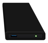 HipDisk Disque Dur Externe 2,5 Pouces USB 3.0 en Aluminium avec Coque de Protection en Silicone pour Disque Dur SATA et SSD Antichoc imperméable Ohne Festplatte Noir