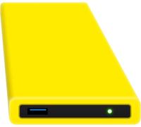 HipDisk Disque Dur Externe 2,5 Pouces USB 3.0 en Aluminium avec Coque de Protection en Silicone pour Disque Dur SATA et SSD Antichoc imperméable Ohne Festplatte Jaune