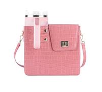 Hiphiprun Stanley Sac à main porte-gobelet - Sac à bandoulière portable d'extérieur pour gobelet Stanley, Rose pierre