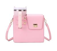 Hiphiprun Stanley Sac à main porte-gobelet - Sac à bandoulière portable d'extérieur pour gobelet Stanley, Original-rose