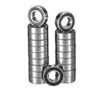 HiPicco 684-2RS Lot de 20 roulements à billes à rainure profonde, ID 4 mm x DE DE 9 mm x largeur 4 mm, roulements miniatures à double caoutchouc scellé en acier chromé pré-lubrifié, levier Z2