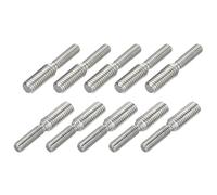 HiPicco Lot de 10 boulons réducteurs de filetage M6 x 20 mm vers M10 x 20 mm à double extrémité filetée en acier inoxydable 304 pour fixation de meubles, connecteurs de quincaillerie