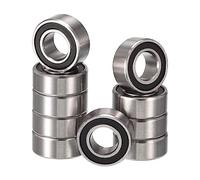 HiPicco MR104-2RS Lot de 10 roulements à billes à rainure profonde, ID 4 mm x OD 10 mm x largeur 4 mm, roulements miniatures à double caoutchouc scellé en acier chromé pré-lubrifié, levier Z2