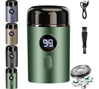 Hipinference Shaver, Hipinference Mini Portable Electric Shaver for Men, Pocket SizeShaver with Led Display, Pockets SizeShaver with Led Display, Ipx7 Washable Electric Razor (Green)