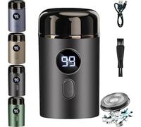 Hipinference Shaver, Hipinference Mini Portable Electric Shaver for Men, Pocket SizeShaver with Led Display, Pockets SizeShaver with Led Display, Ipx7 Washable Electric Razor (Black)