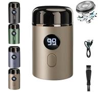 Hipinference Shaver, Hipinference Mini Portable Electric Travel Shaver for Men, Pocket SizeShaver with Led Display, USB Rechargeable Waterproof Face Beard Trimmer (Gray)