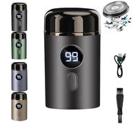 Hipinference Shaver, Hipinference Mini Portable Electric Travel Shaver for Men, Pocket SizeShaver with Led Display, USB Rechargeable Waterproof Face Beard Trimmer (Black)