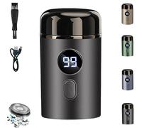 Hipinference Shaver, Hipinference Mini Portable Electric Travel Shaver for Men, with Led Display, IPX7 Waterproof, Pocket Size, Electric Shavers, for Home And Travels (Gray)