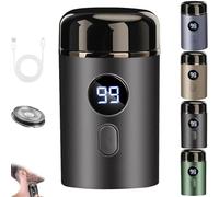 Hipinference Shaver, Mini Portable Electric Shaver, 2025 New Pocket Size with Led Display, Rechargeable Waterproof Face Beard Trimmer For Home Travel (Gray)