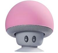 Hipipooo Mini Mushroom Portable sans Fil Bluetooth V2.1 Haut-Parleur et Support de téléphone Portable avec Ventouse Compatible avec iPad, iPhone, téléphones Android, Ordinateur Portable (Rose)