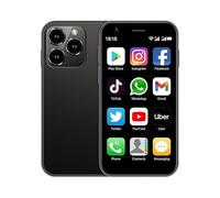 Hipipooo Mini Smartphone, 4G Petit téléphone 3,0 Pouces, Double Sim, Batterie 2000mah, 2mp + 5MP Double Appareil Photo, Android 10.0, téléphone Portable pour Enfants(Noir,3 Go + 64 Go)