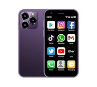 Hipipooo Mini Smartphone, 4G Petit téléphone 3,0 Pouces, Double Sim, Batterie 2000mah, 2mp + 5MP Double Appareil Photo, Android 10.0, téléphone Portable pour Enfants(Violet,3 Go + 64 Go)
